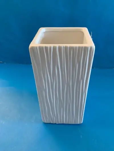 Beautiful white swirl ceramic vase 7”x3.5” diameter in mint condition $10. Pick at 253 South Park Ro...