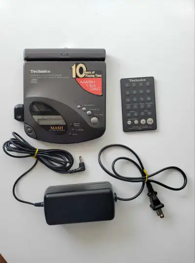 Vintage Technics Portable CD Player with Remote Control, View more