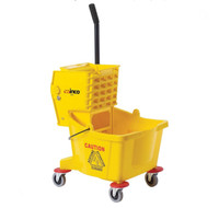 NEW Winco Commercial Mop Bucket on Wheels, 26 Quart, Yellow