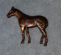 Copper horse lapel pin
