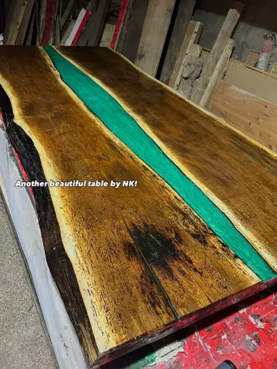 epoxy dining table, View more