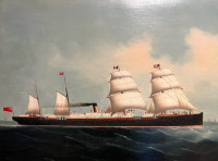 Circa 1850 American China Trade Ship Painting