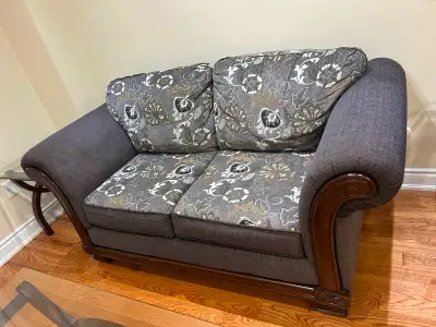 Floral Pattern Loveseat, View more