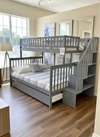 Bunkbed with Single Trundle - Brand New, View more