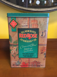 Vintage Red Rose Tea Advertising Tin 100th Anniversary Edition