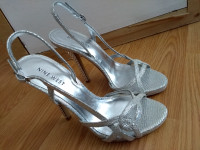 Nine West silver sandals