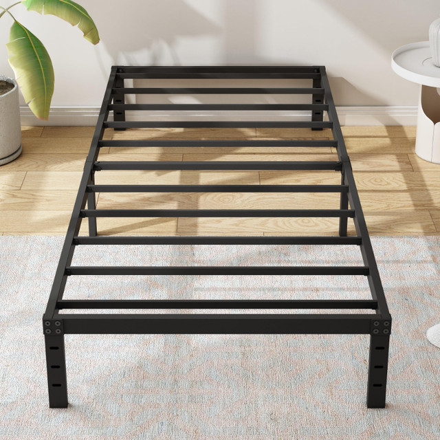 Cieemine 12" Twin/Single Size Metal Bed Frame Holds 2500lbs NEW in Beds & Mattresses in London