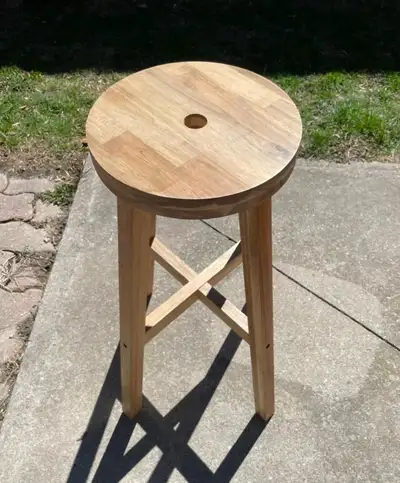 Wooden high stool for kitchen counter height., View more