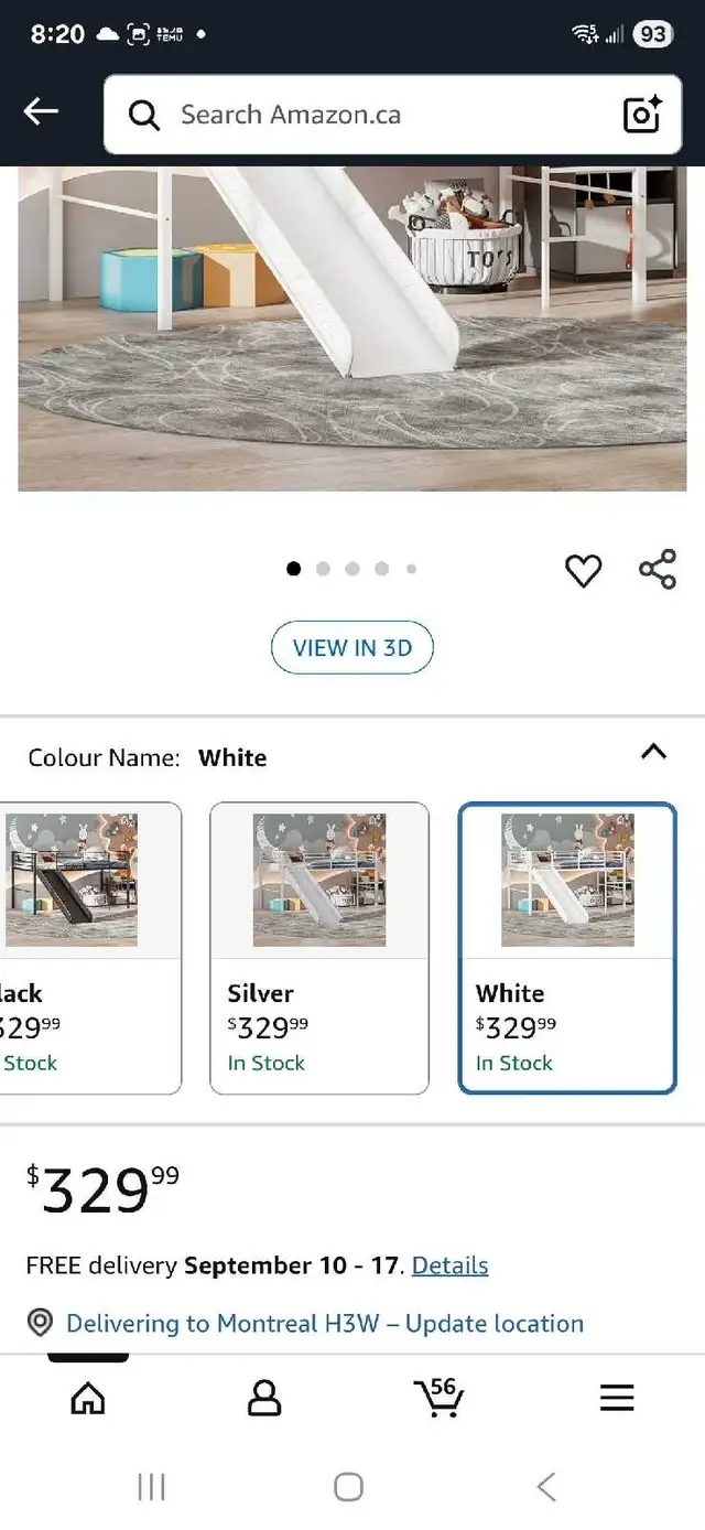 KIDS/TODDLERS/PLAYROOM/Giantex Twin Loft Bed with Slide, Metal L in Beds & Mattresses in City of Montréal - Image 10