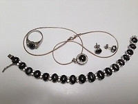 Star diopside Necklace, Bracelet, ring ,ear ring matching set
