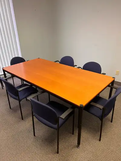 Boardroom Table with 6 Chairs, View more