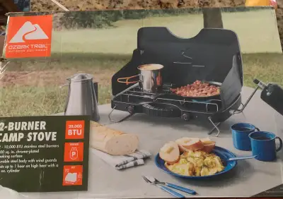 Camping/Outdoor 2 Burner Propane Stove - Like new, View more