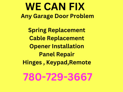 Free Estimate ☎️780-729-3667☎️  Save $$$ Garage Door Repair