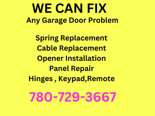 Free Estimate ☎️780-729-3667☎️  Save $$$ Garage Door Repair in Garage Door in Edmonton