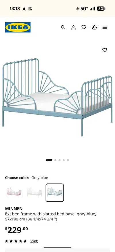 Extendable twin bed (very good condition, no pet family), View more