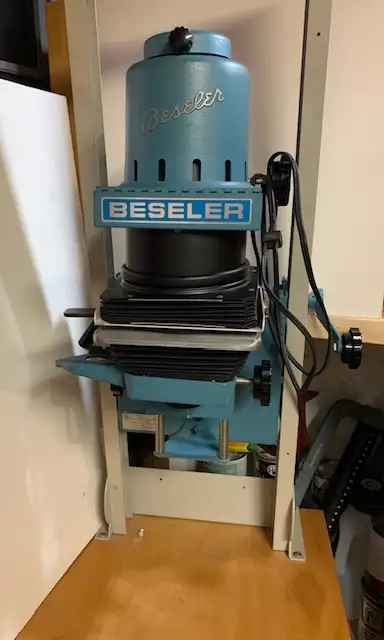Beseler 35 ml photo enlarger for 35 milimeter film and 2 1/4. Comes with various accessories; timer,...