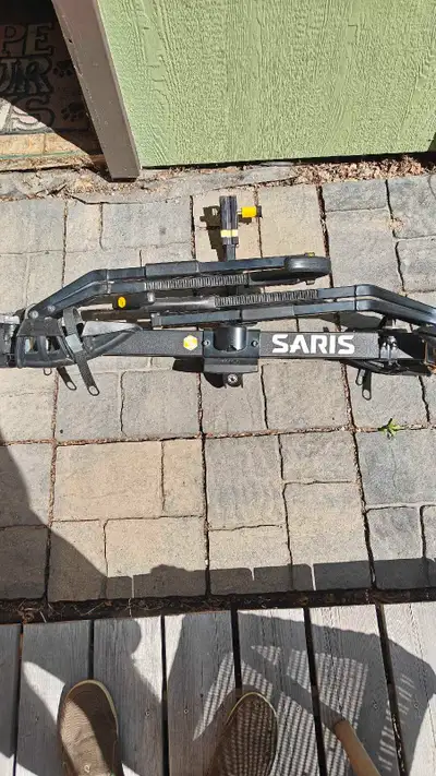 I'm selling a used Saris hitch mount bike rack, perfect for transporting your bikes safely and secur...