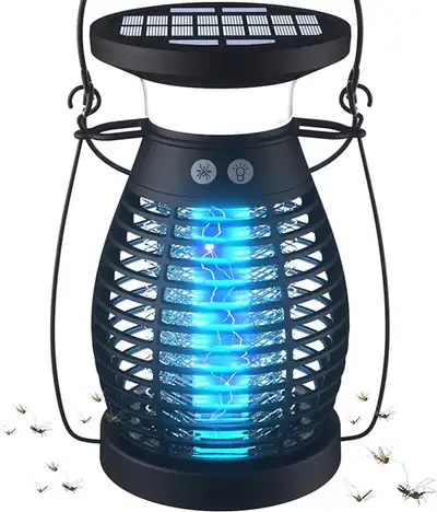 Solar Bug Zapper Outdoor Waterproof, Rechargeable Mosquito Zappe, View more