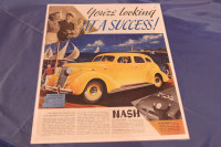 1937 Nash LaFayette 400 4 Door Sedan Original Ad