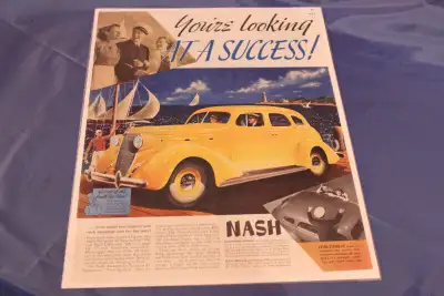 1937 Nash LaFayette 400 4 Door Sedan Original Ad, View more