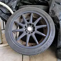 Goodyear Eagle RS-A P215/45R17 Tires on Black Aluminum Rims