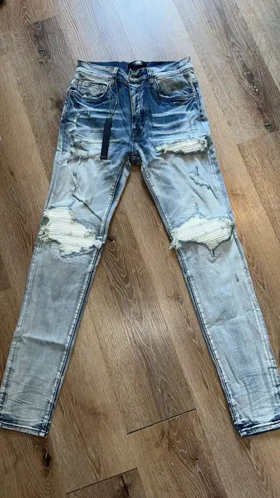 amiri mx1 jeans (white patch), View more
