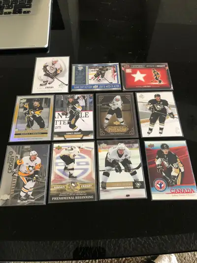 Sidney Crosby hockey cards 11 total 2005-2023 mint condition, View more