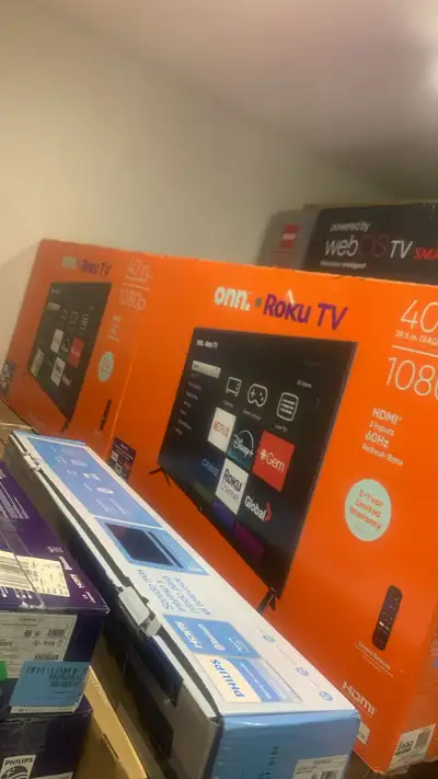 Onn 40″ 1080p HD Roku Smart TV – Model 100058007-CA Upgrade your home entertainment with this brand...