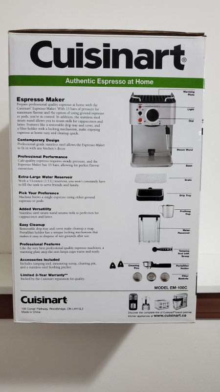 Cuisinart Espresso Maker - New in Coffee Makers in Saskatoon - Image 2