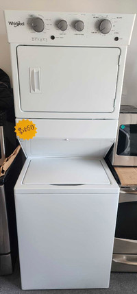 27" WHIRLPOOL LAUNDRY CENTER IN PERFECT CONDITION WITH WARRANTY