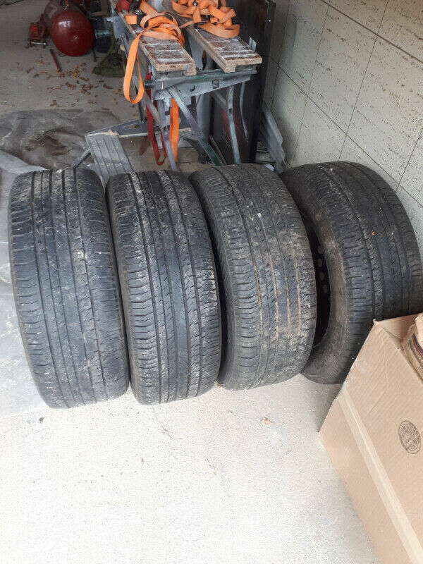 Four Badly Used tires on 16 inch steel rims 215/65R16 | Tires & Rims ...