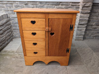 Solid Pine Wood Cabinet Table