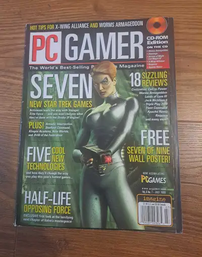 PC Gamer July 1999 Star Trek seven of nine poster, View more