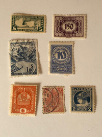 Antique and vintage  Austrian stamps 