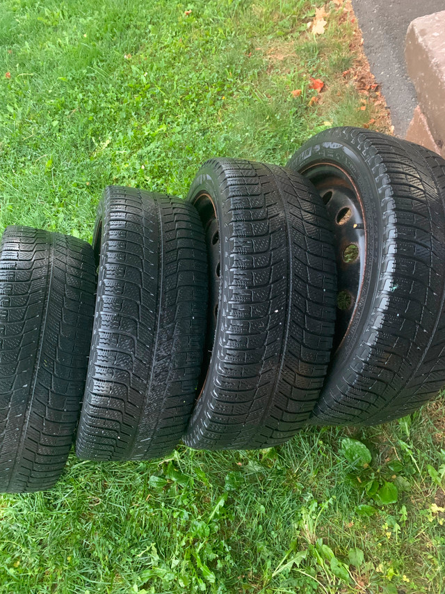 winter tires 215/45R17 off a Subaru in Tires & Rims in Oshawa / Durham Region