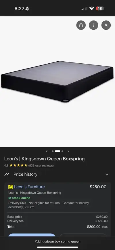 Brand New Kingstown / Kingsdown Queen Box Spring – Never Used, View more
