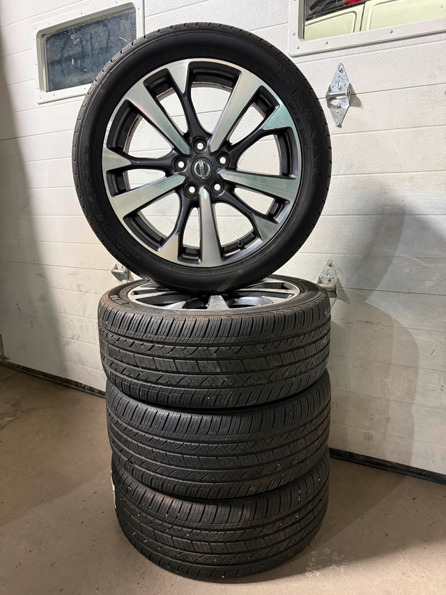 New 235/45/18 Nokian all season tires Nissan maxima rims sensors in Tires & Rims in Calgary