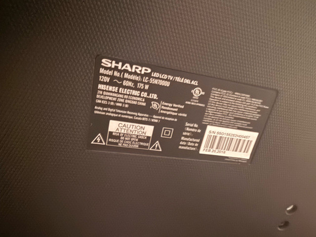 Sharp 55 inch LED  TV 4K smart in TVs in Winnipeg - Image 4