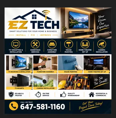 $50......TV WALL MOUNTING- INSTALLATION ...same day...6475811160, View more