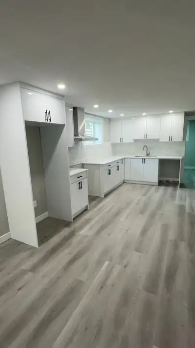 Modern White High-Gloss Kitchen Cabinet Set, View more