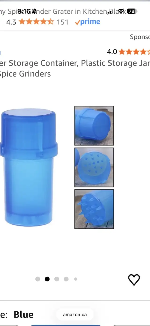 Plastic grinder jar and storage65049620029571124