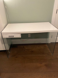 Desk with glass sides