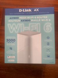 Three D-Link AX Next Gen AX1800 Mesh WiFi 6 Wireless Routers