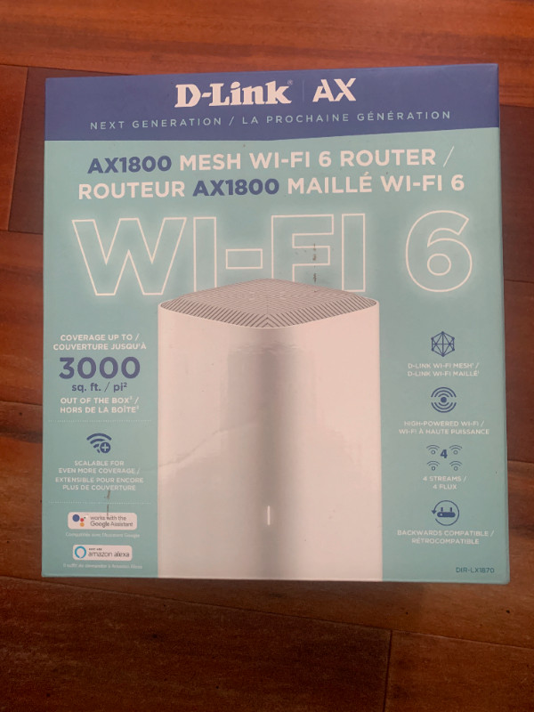 Three D-Link AX Next Gen AX1800 Mesh WiFi 6 Wireless Routers in Networking in Bedford