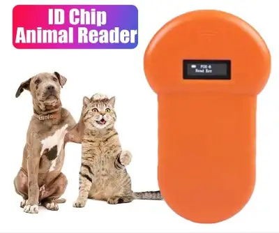 Pet Microchip Scanner, Portable Animal ID Reader Handheld Pet Scanner, OLED Display Handheld Microch...