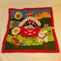 Vintage 1993 Fisher Price Farm Baby Activity Blanket Play Mat