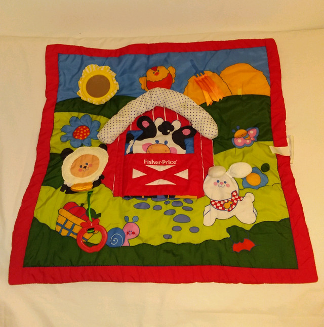 Vintage 1993 Fisher Price Farm Baby Activity Blanket Play Mat in Toys & Games in Truro