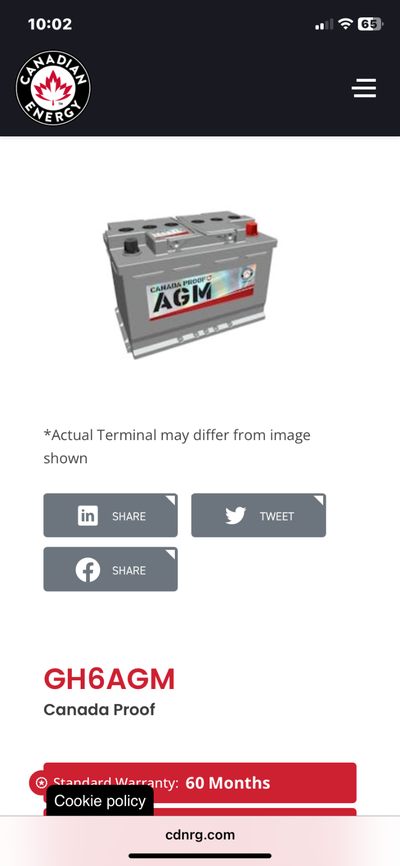 In excellent working order, cost over $300 new… batteries are designed for high-performance, demandi...