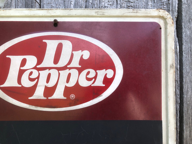 Vintage antique Dr Pepper Menu Board Sign 1960’s in Arts & Collectibles in Oakville / Halton Region - Image 3