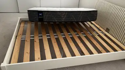 Complete queen bedroom set – bed frame, Sealy mattress, 2 nights, View more